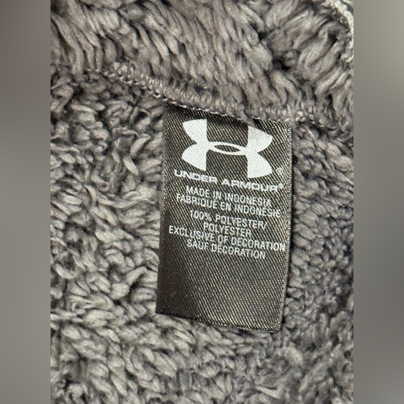 Under Armour Men's L Loose Charcoal and Light Gray Hooded Performance Jacket - Picture 5 of 10